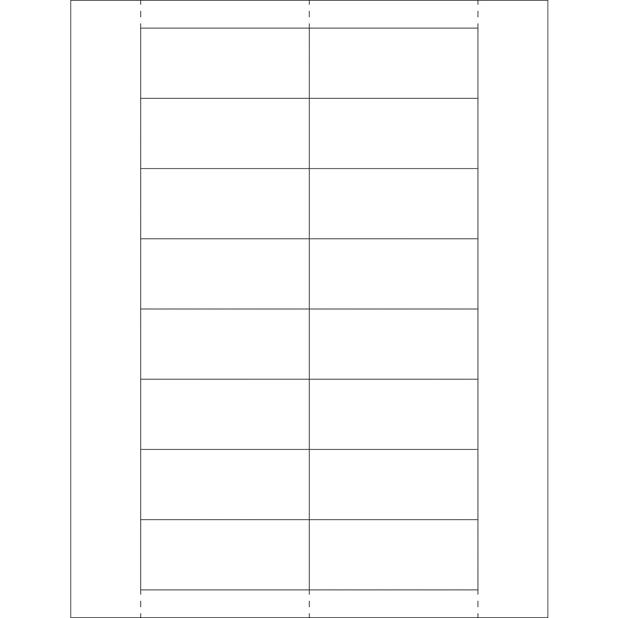 1 1/4 x 3" Plastic Label Holder Insert Cards, Case Of 800 Case Of 800