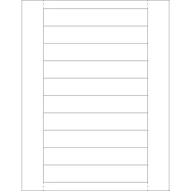 1 x 6" Plastic Label Holder Insert Cards, Case Of 500 (LH248)
