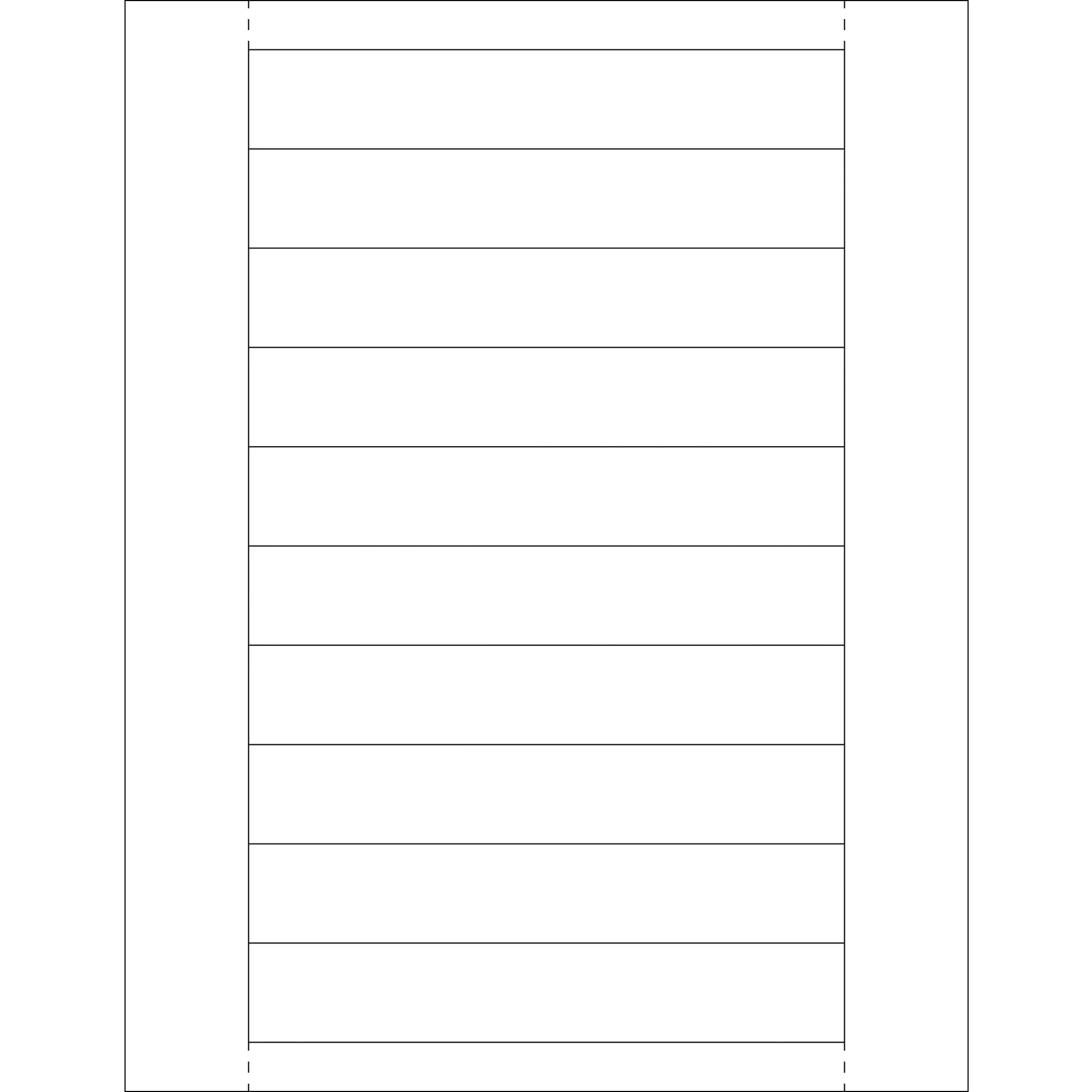 1 x 6" Plastic Label Holder Insert Cards, Case Of 500 (LH248)