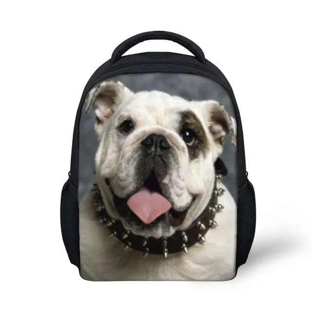 12 inch Wolf Printing Kids School Bags For Baby Boys&Girls