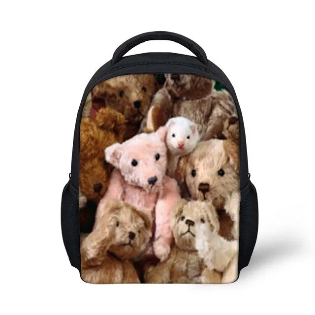 12 inch Wolf Printing Kids School Bags For Baby Boys&Girls