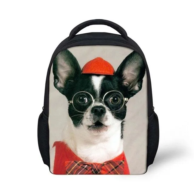 12 inch Wolf Printing Kids School Bags For Baby Boys&Girls