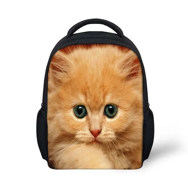 12 inch Wolf Printing Kids School Bags For Baby Boys&Girls