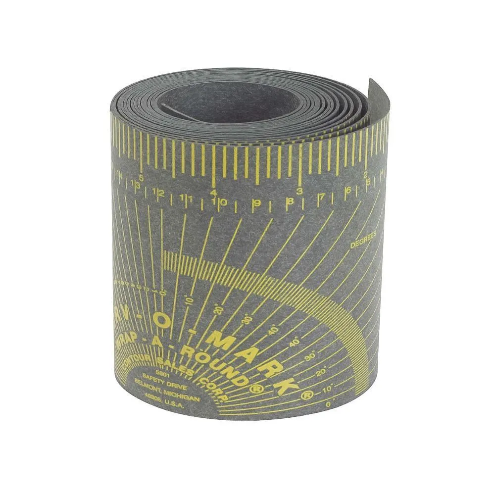 14763 Jackson Safety Ruler, Wrap-A-Round, Medium, 4 ft L, 3.88 Inch W, Gray