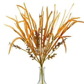 21" Foxtail, Eucalyptus, Grasses Bush: Orange