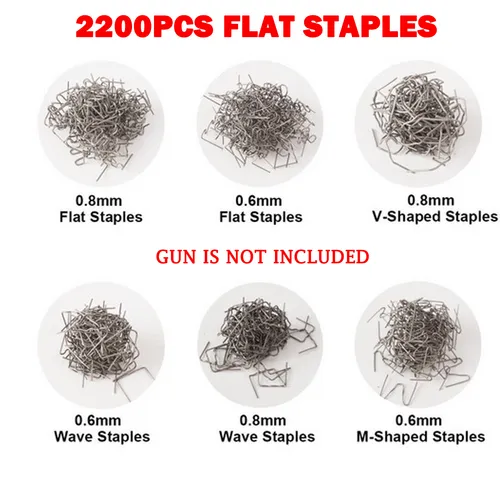 2200PCS Plastic Welder Garage Tool | Hot Staple Staplers | Bumper Repair Welding Kit