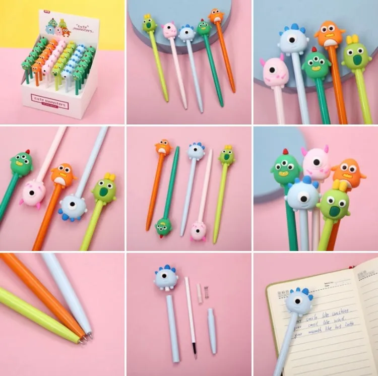 22369 CUTE MONSTERS RETRACTABLE GEL PEN-36