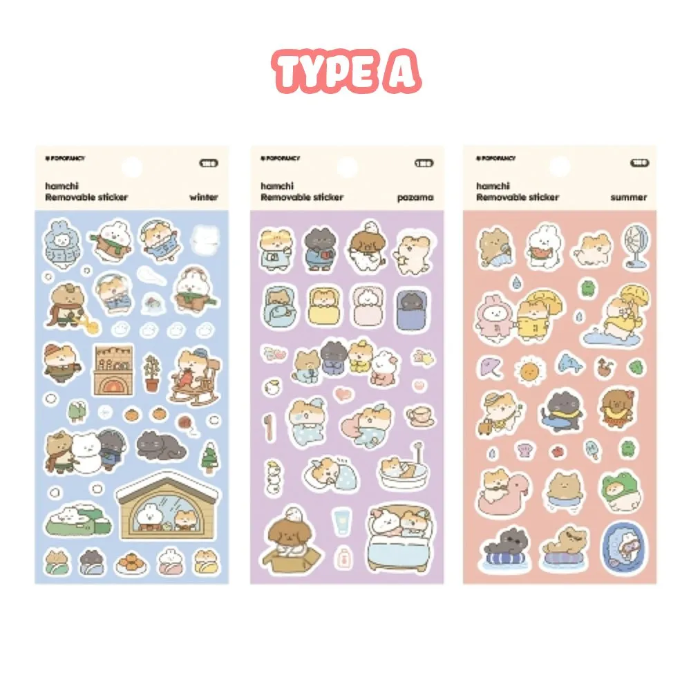 [3-in-1] Hamchi Removable Sticker Set