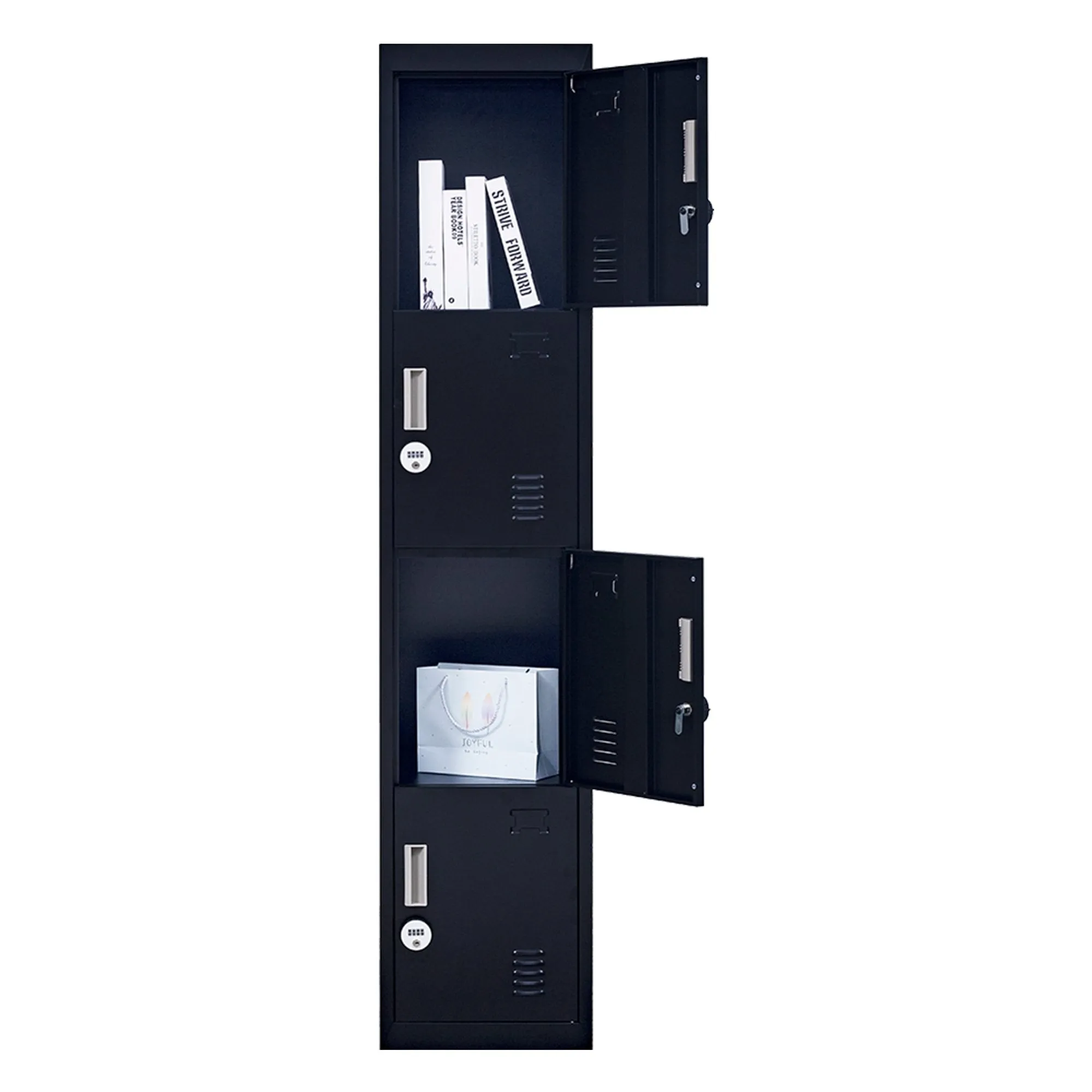 4-Door Vertical Locker for Office Gym Shed School Home Storage