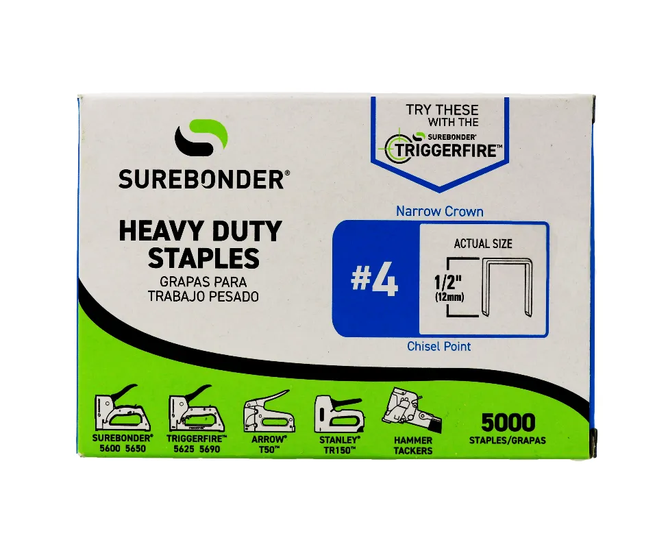 #4 Heavy Duty Narrow Crown Staples - 1/2" - 5000 ct.