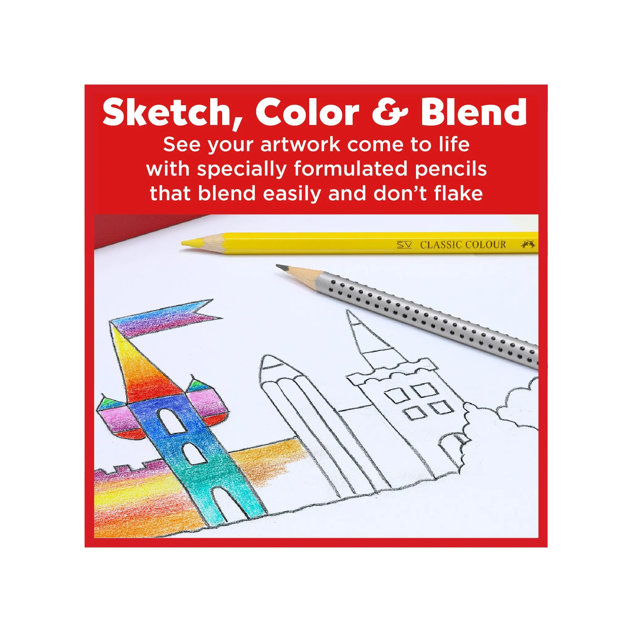 48 Classic Color Pencils & Accessories - Gift Set - #115888