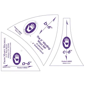 6" Winding Ways Set of Templates - Marti Michell