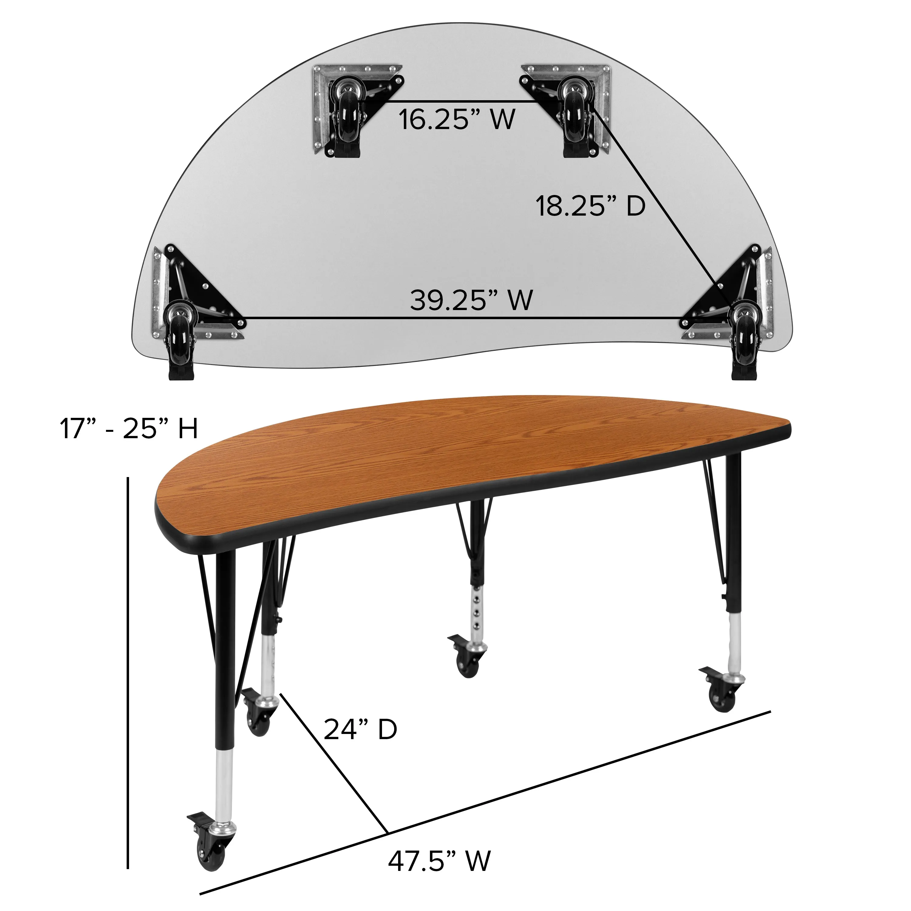 76" Oval Wave Oak Table Set XU-GRP-14CH-A3048CON-48-OAK-T-P-CAS-GG