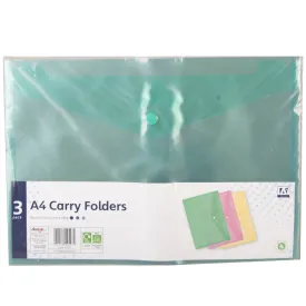 A4 Carry Folder 3 Pack