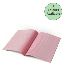 A5 (9" x 7") - 10mm Lined Tinted Paper - Exercise Book (Yellow Cover)