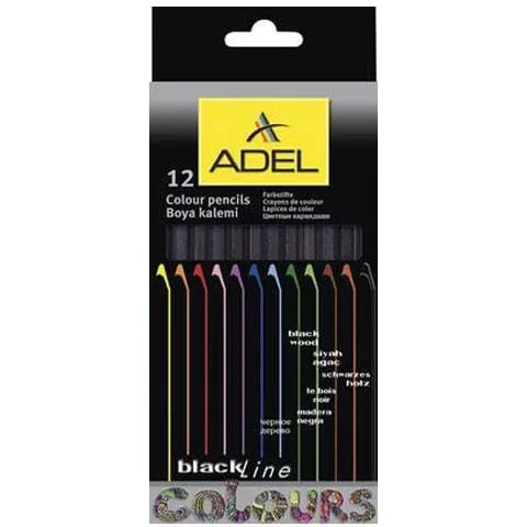 Adel "Blackline" Colour Pencil Set - 12 or 24 Pack