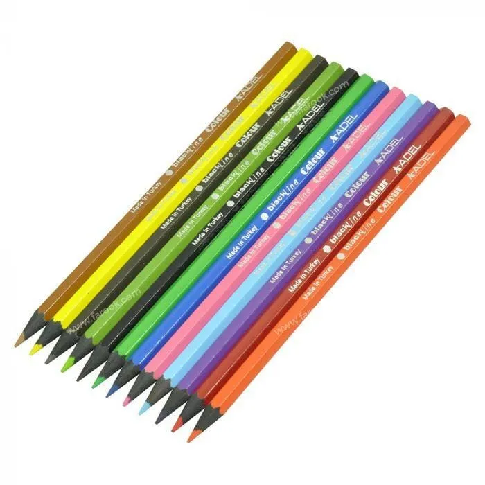Adel "Blackline" Colour Pencil Set - 12 or 24 Pack