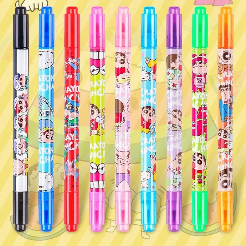 AI PLANNING K-8728 Crayon Shin-chan Double-headed highlighter highlighter set five-in-group full pattern