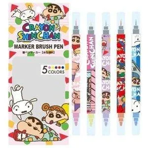 AI PLANNING K-8728 Crayon Shin-chan Double-headed highlighter highlighter set five-in-group full pattern