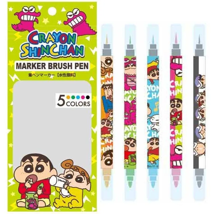 AI PLANNING K-8728 Crayon Shin-chan Double-headed highlighter highlighter set five-in-group full pattern