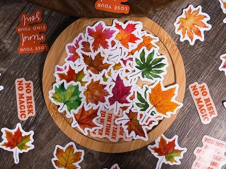 Autumn Leaves Sticker Box