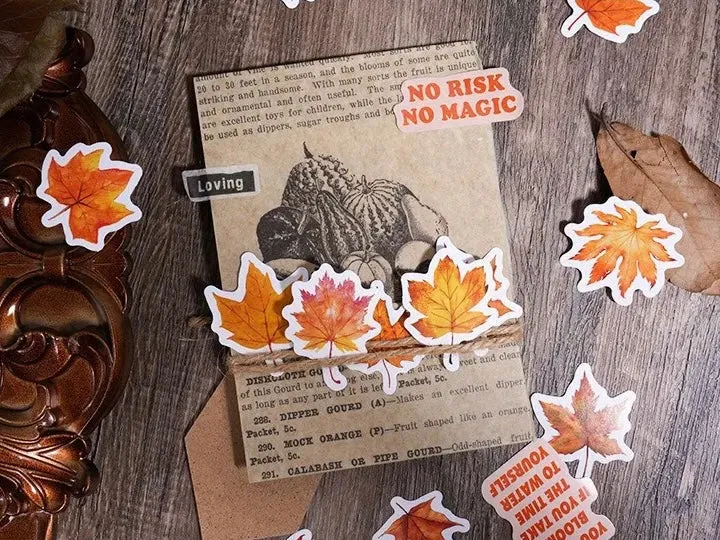 Autumn Leaves Sticker Box