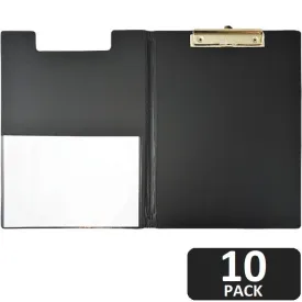 Bantex Clipfolder A4 Clip Folder Board Black 10 Pack