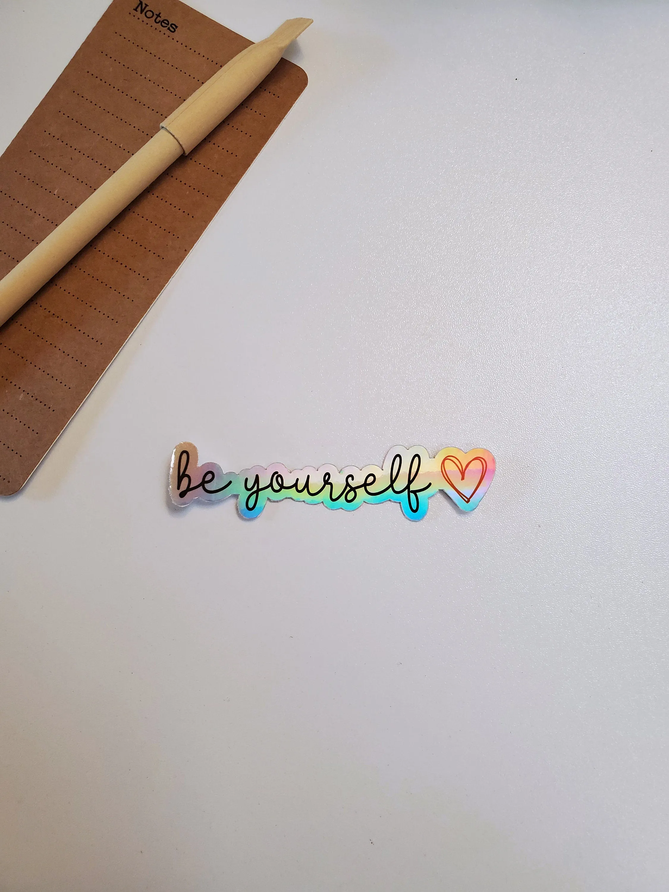 Be Yourself Holographic Vinyl Text Sticker