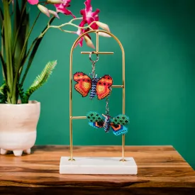 Beaded Butterfly Keychain