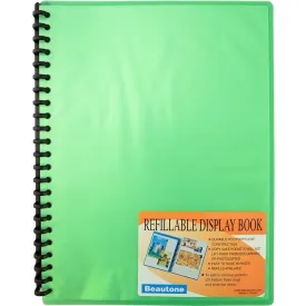 Beautone Cool Frost Display Book Refillable 20 Pocket A4 Green
