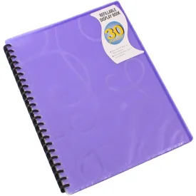 Beautone Jewel Display Books Refillable 30 Pocket A4 Purple