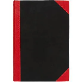 Black And Red Notebook Casebound Ruled 100 Leaf A5