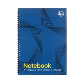 Blue Basic Card Cover Notebook - 120 Pages