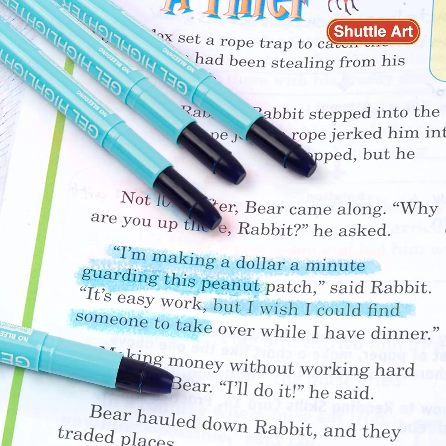 Blue Gel Highlighters - Set of 5