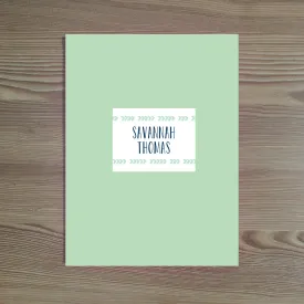 Boho Chic Personalized Folder Stickers