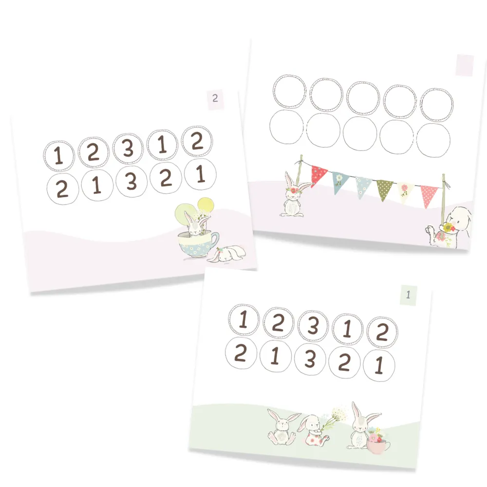 Bunny Finger Number Flashcards