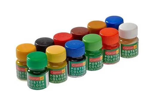 Camel Student Poster Colours - 12 Shades (Set of 12, Multicolor)