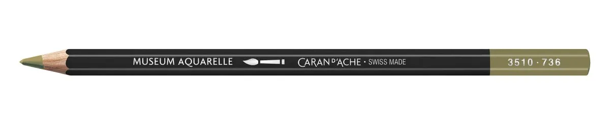 Caran d'Ache Museum Aquarelle Pencil - 736 Brownish Olive 50%