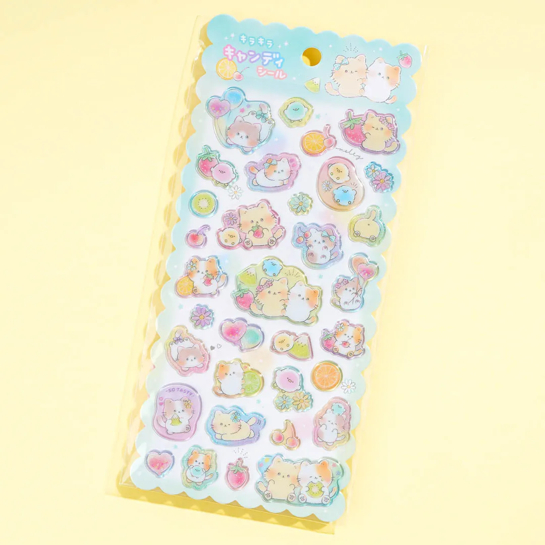 Cat & Hamster Fruit Stickers