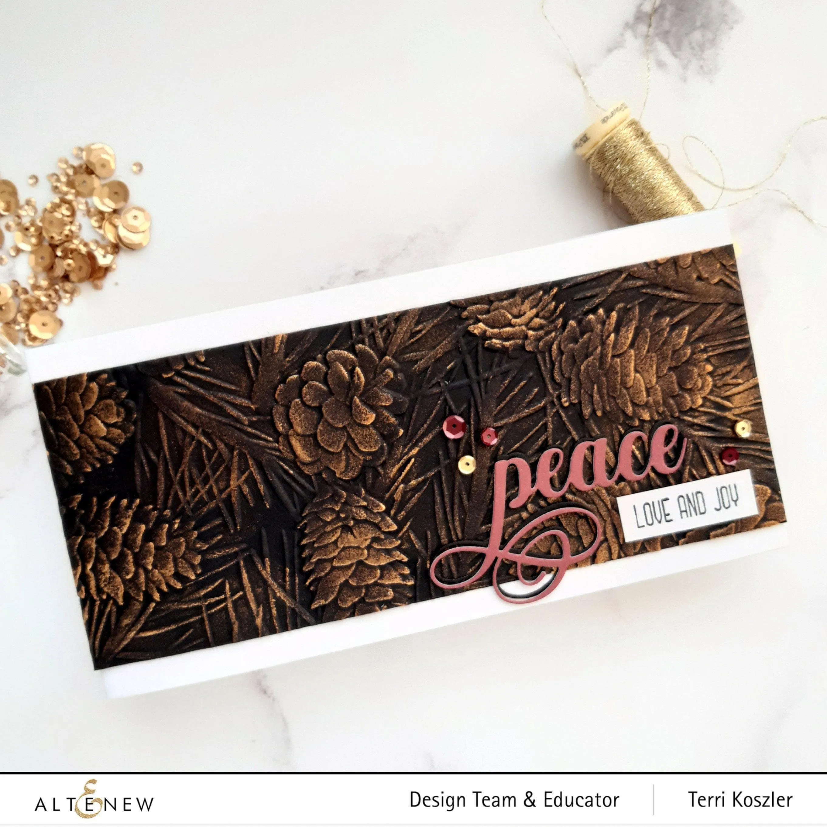 Classic Pinecones Slim 3D Embossing Folder