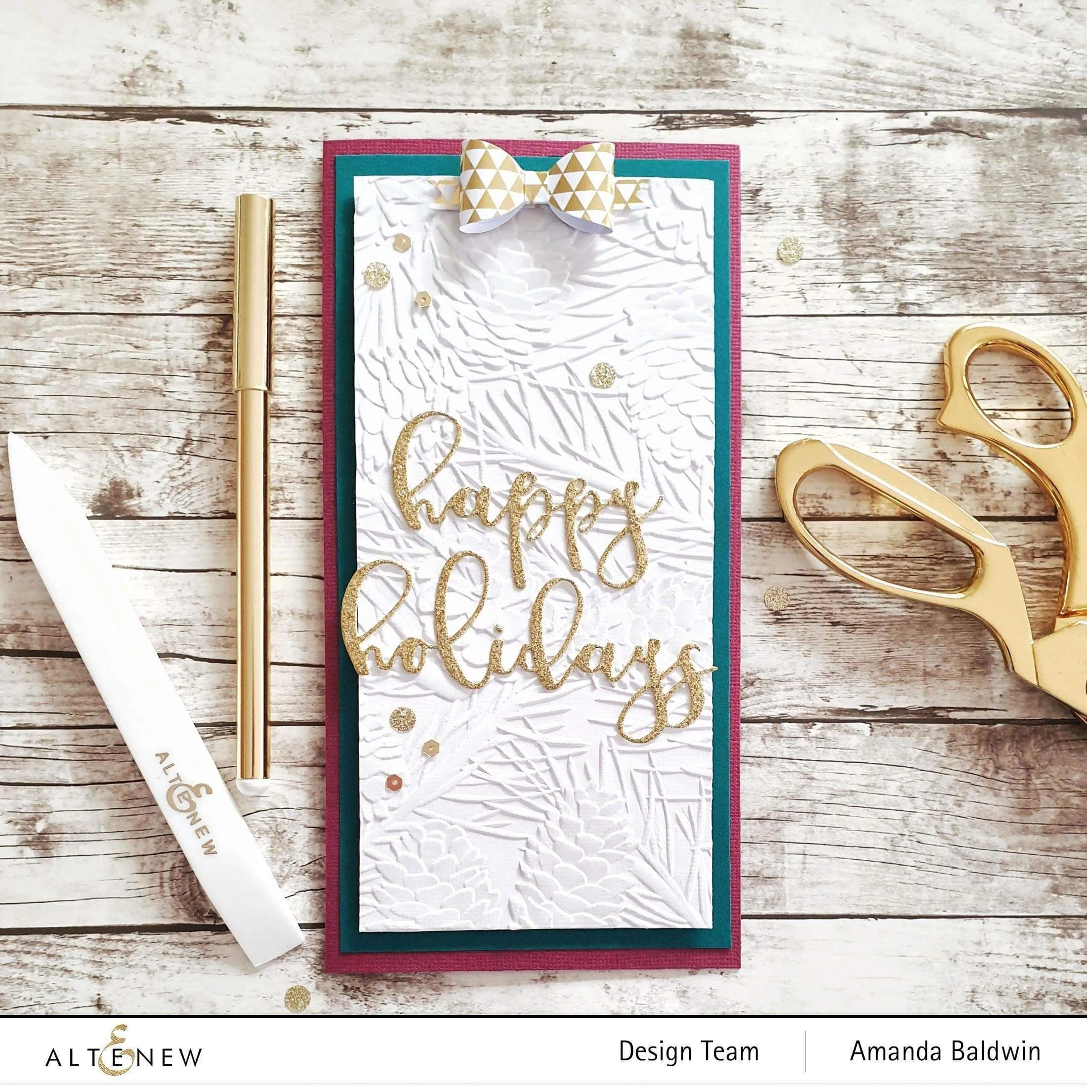 Classic Pinecones Slim 3D Embossing Folder