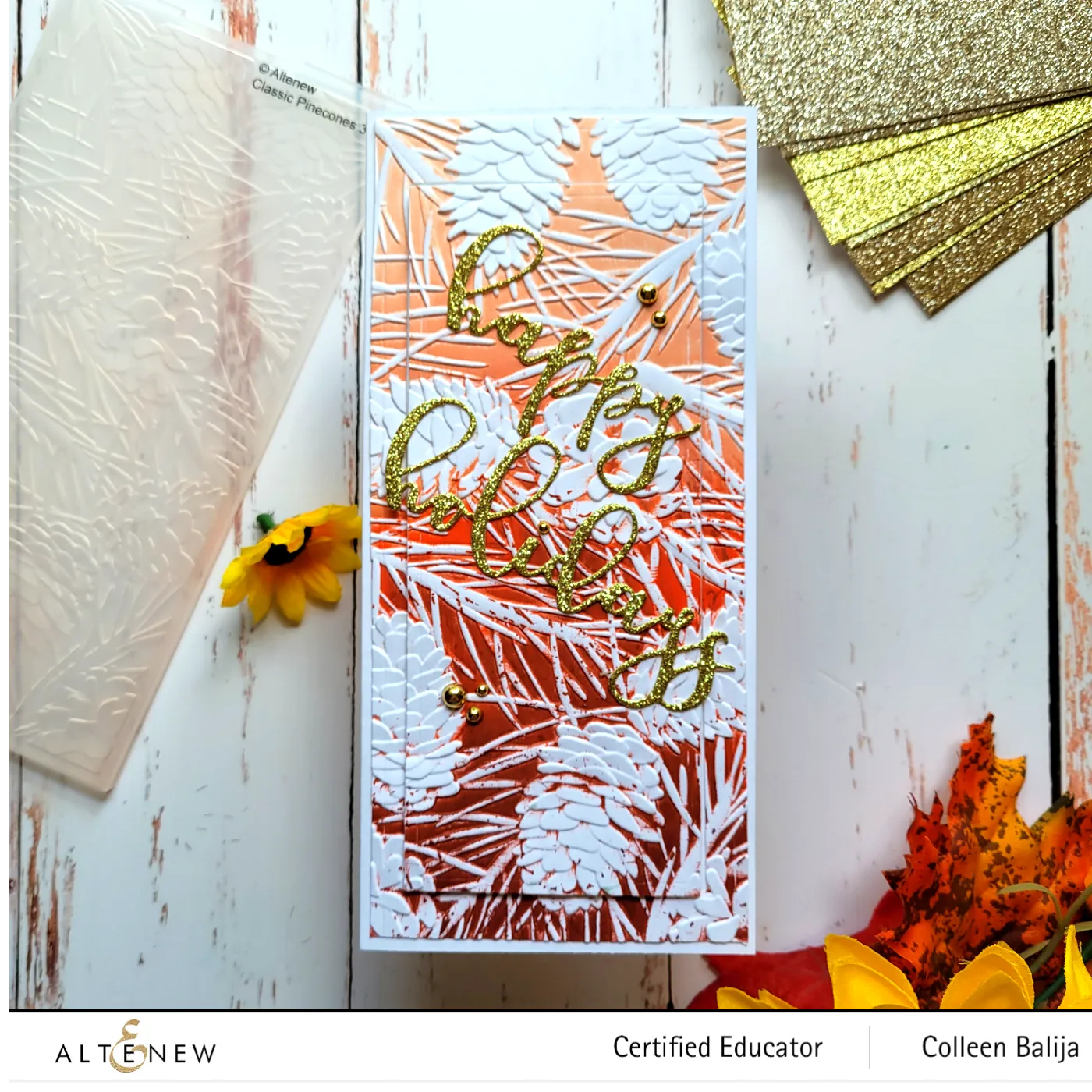 Classic Pinecones Slim 3D Embossing Folder