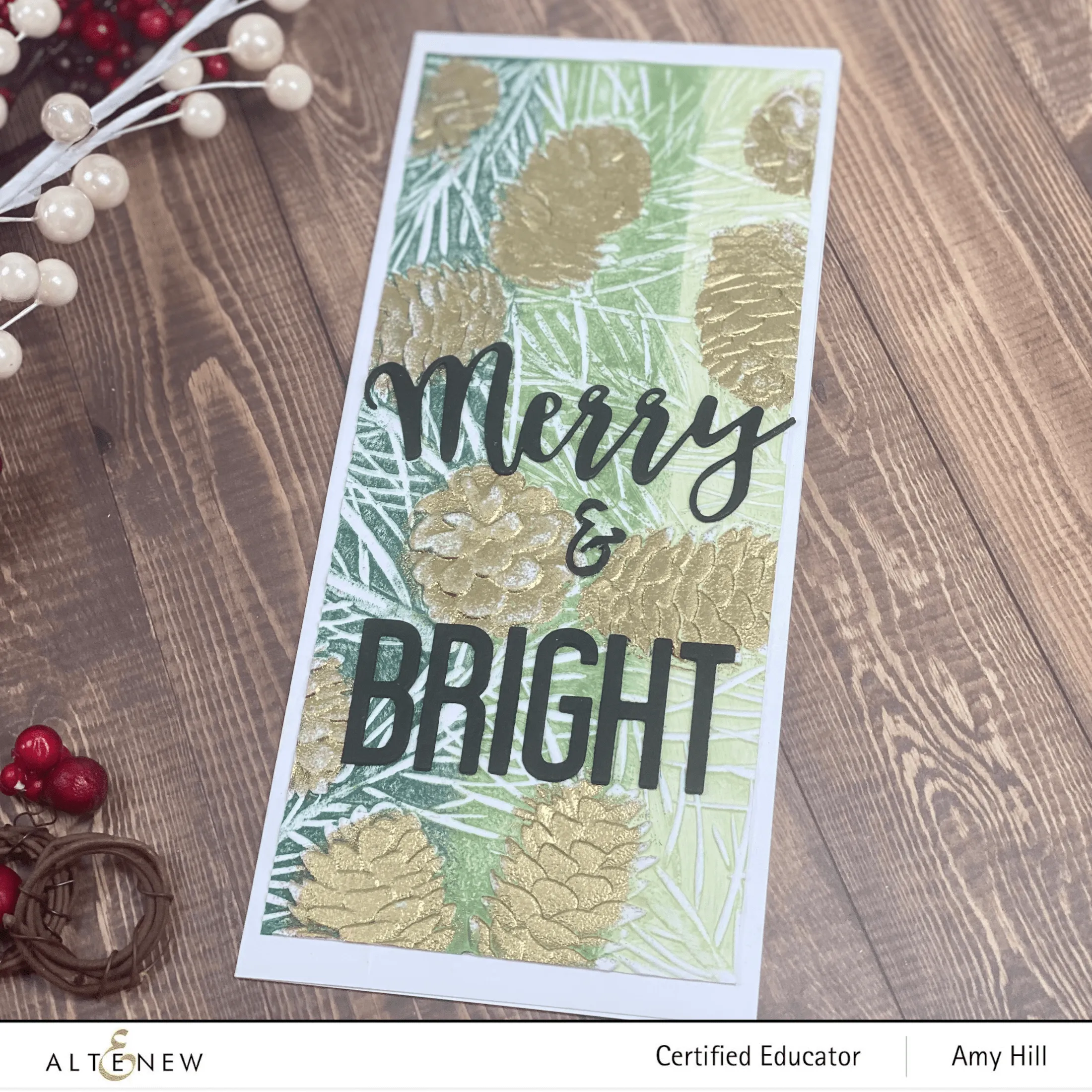 Classic Pinecones Slim 3D Embossing Folder