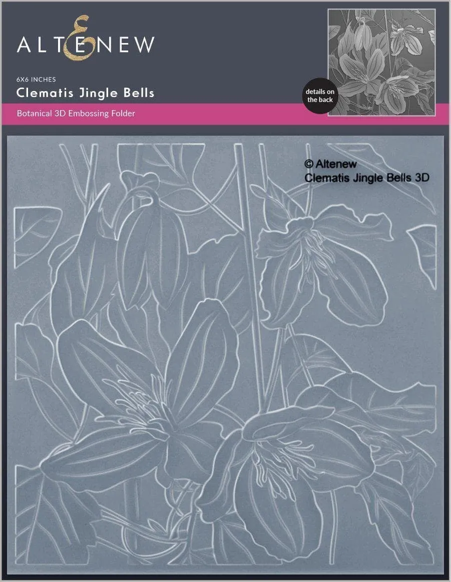 Clematis Jingle Bells 3D Embossing Folder