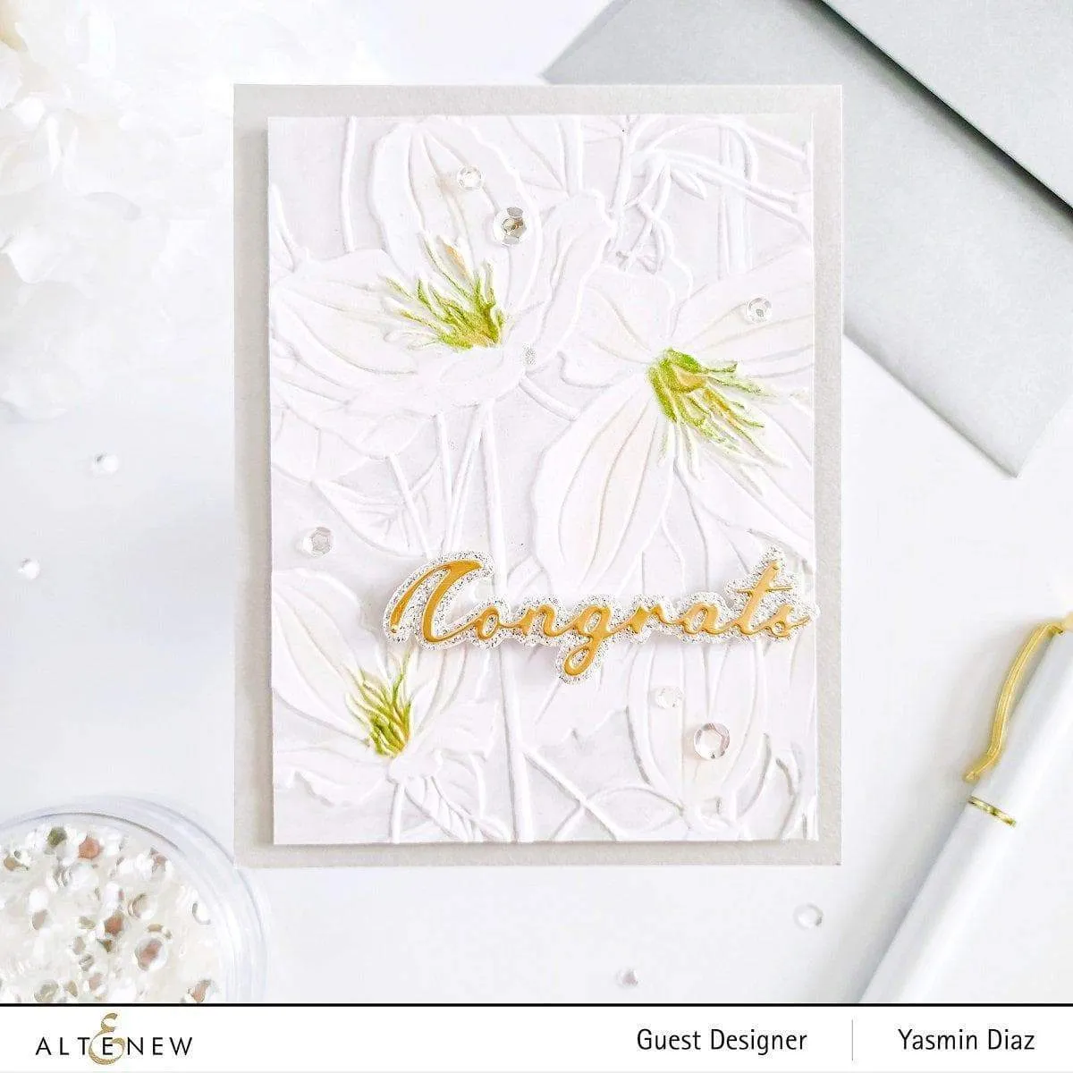 Clematis Jingle Bells 3D Embossing Folder