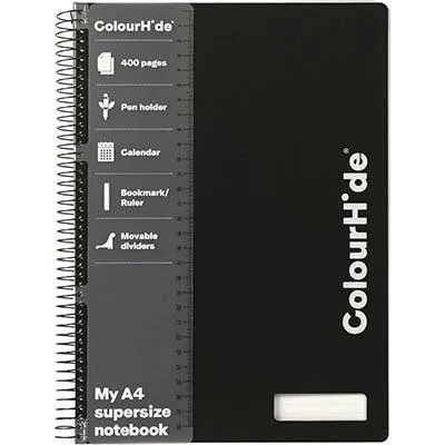 Colourhide My Never-Ending Notebook 400 Page A4 Black