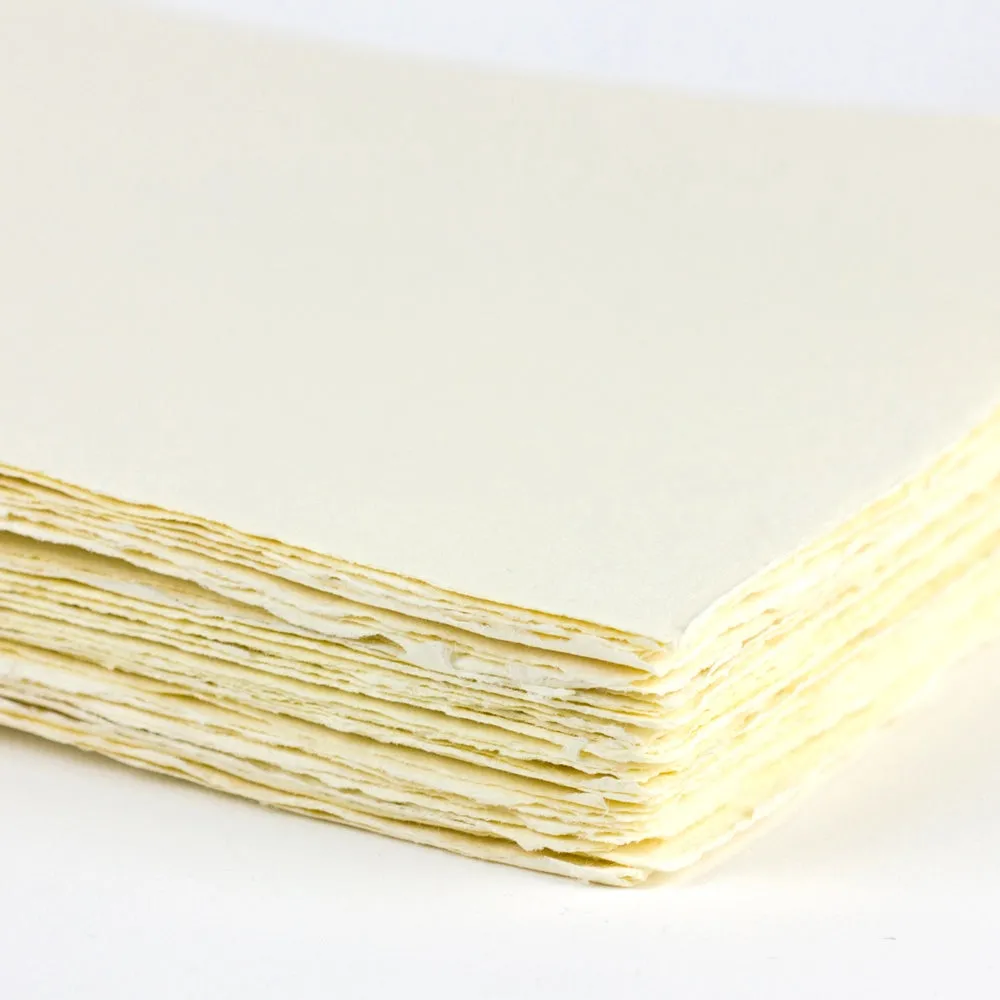 Cream Handmade Paper Pack A7