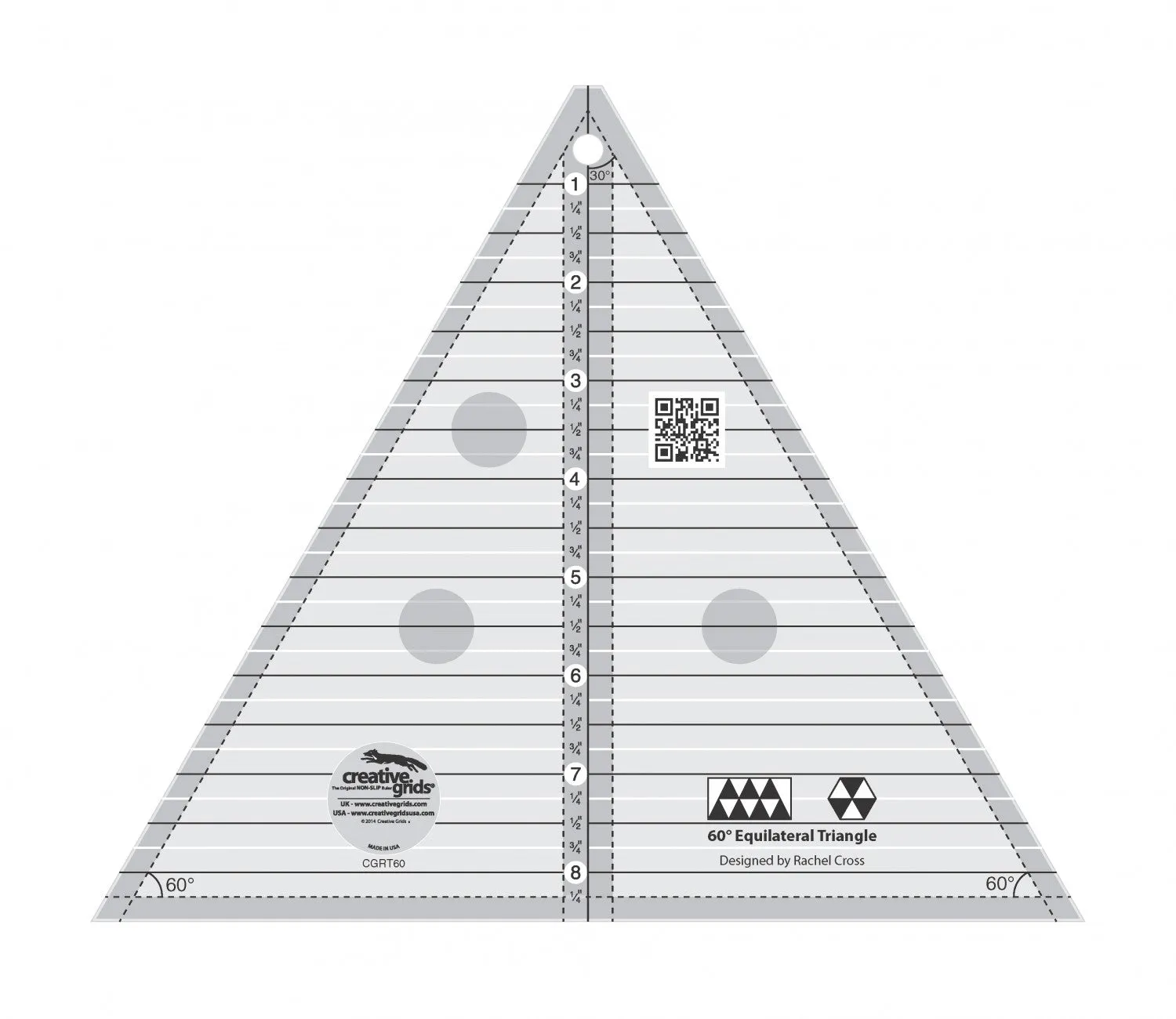 Creative Grids 60 Degree Triangle 8-1/2in CGRT60  SKU 67
