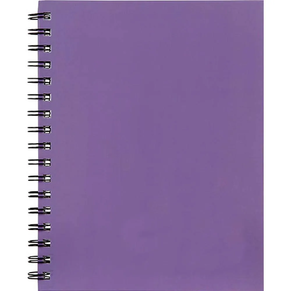 Cumberland Coloured Notebook Spiral Bound Feint Ruled 200 Leaf A6 Bright Assorted