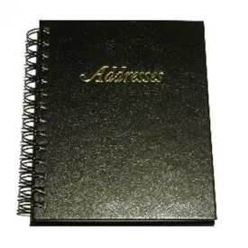 Cumberland Leathergrain Address Book Spiral Bound 122 X 95Mm Black